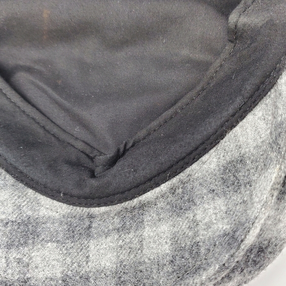 COUNTRY GENTLEMAN FLAT CAP NEWSBOY HAT WOOL BLEND GREY BUFFALO PLAID MEN MEDIUM - Picture 9 of 12